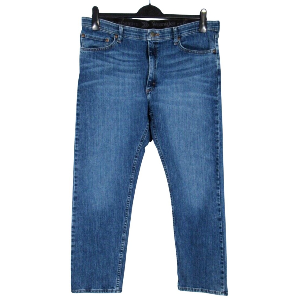 WRANGLER AUTHENTIC Mens REGULAR FIT Comfort Waist STRAIGHT LEG Denim Jeans 36x29